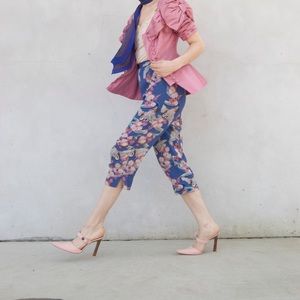Asian print ankle pant